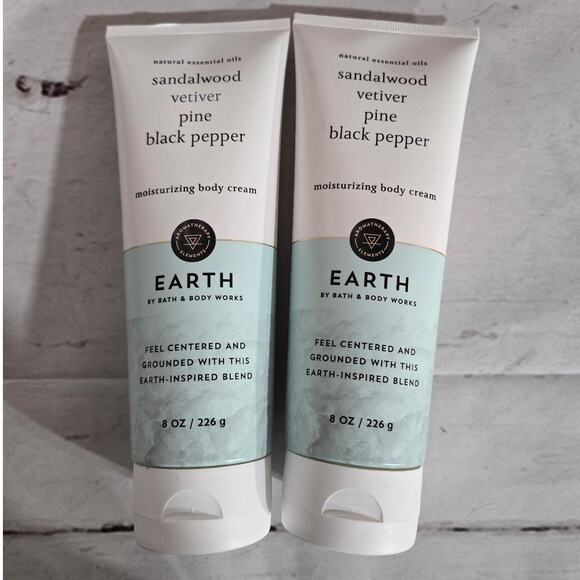 NEW! Bath & Body Works Earth Sandalwood Black Pepper Body Cream Lotion Fragrance - Picture 1 of 2